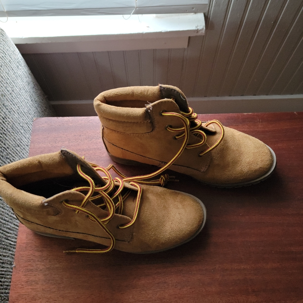 Tan ankle boots